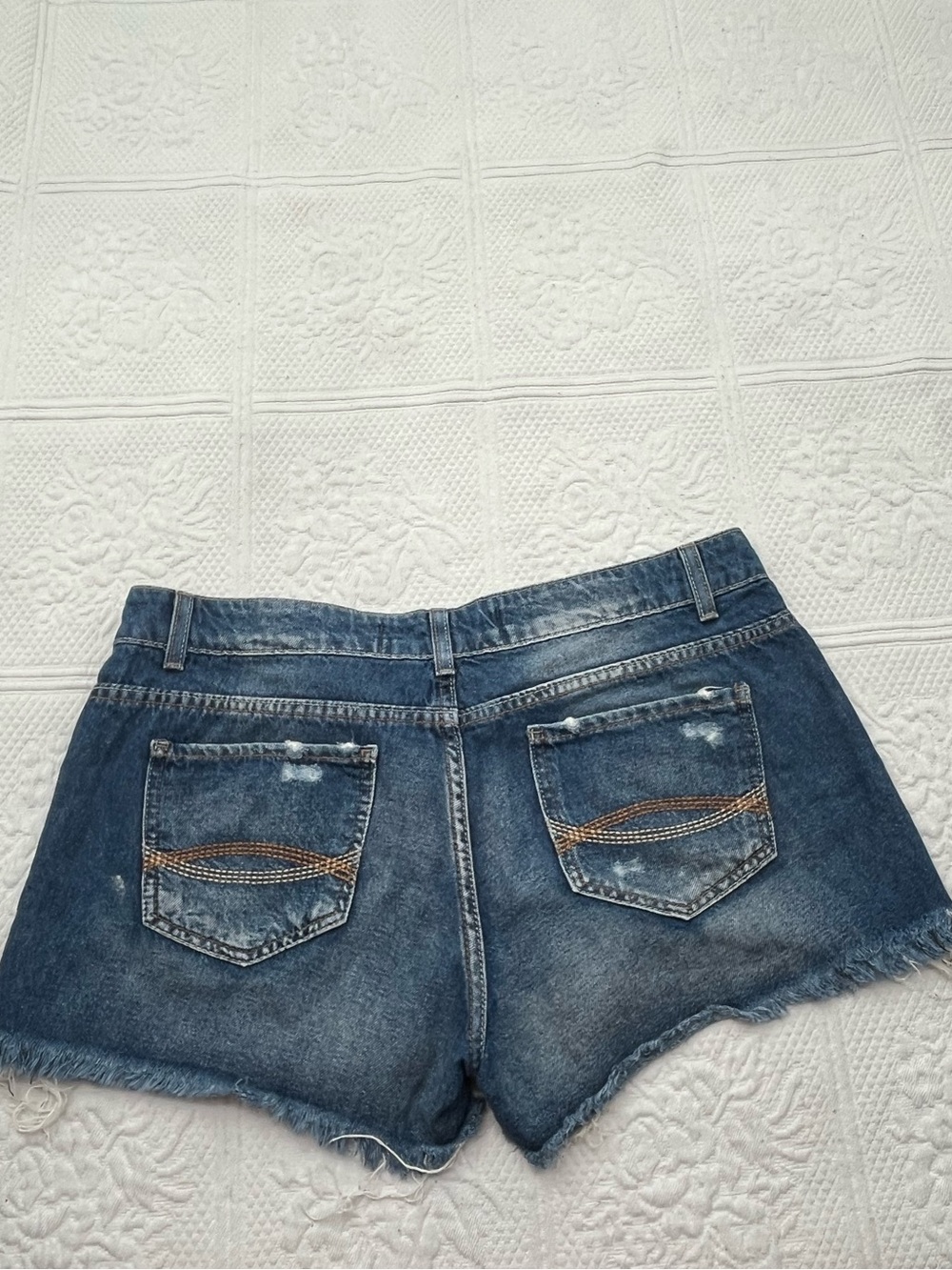 Denim Cutoff Shorts - Blue